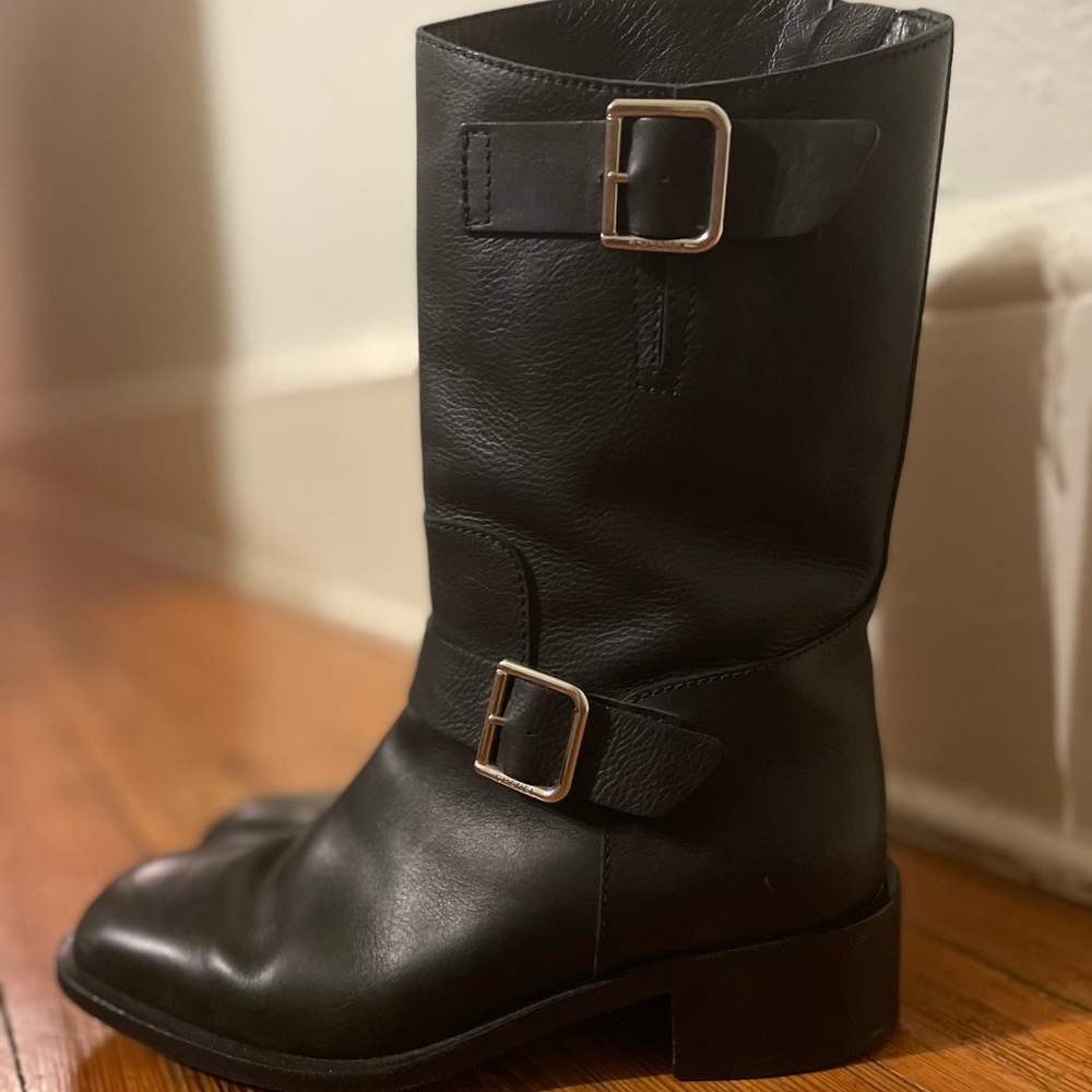 CHANEL Moto Boots Sz 37